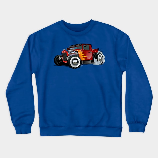 Cartoon retro hot rod Crewneck Sweatshirt by Mechanik